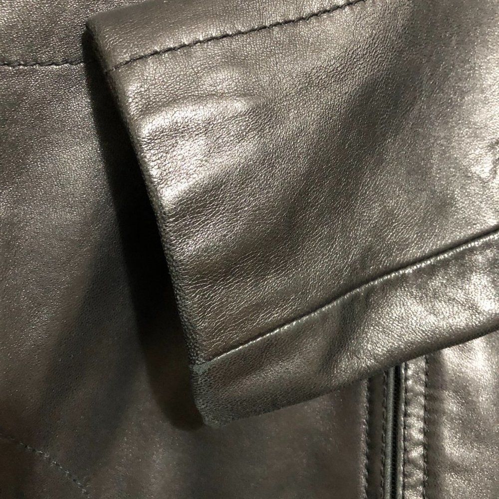 Kenneth Cole Reaction - Black Leather Jacket‎ - Picture 6 of 12